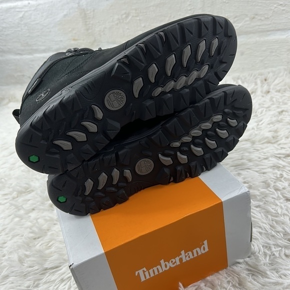 NIB Timberland womens Mt. Maddsen Mid Leather Waterproof Hiker Hiking Boot Black - Picture 8 of 9